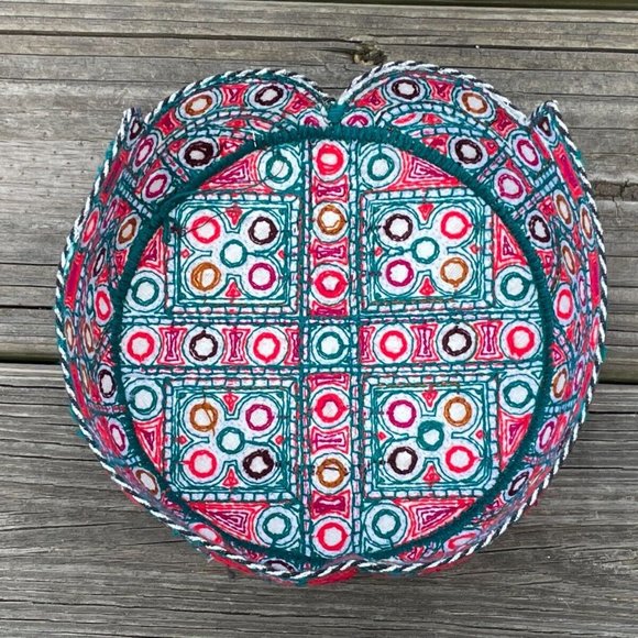 Sindhi Men Hat Handmade Cultural Embroidery Multi Color Traditional Topi Cap Hat - Picture 7 of 10